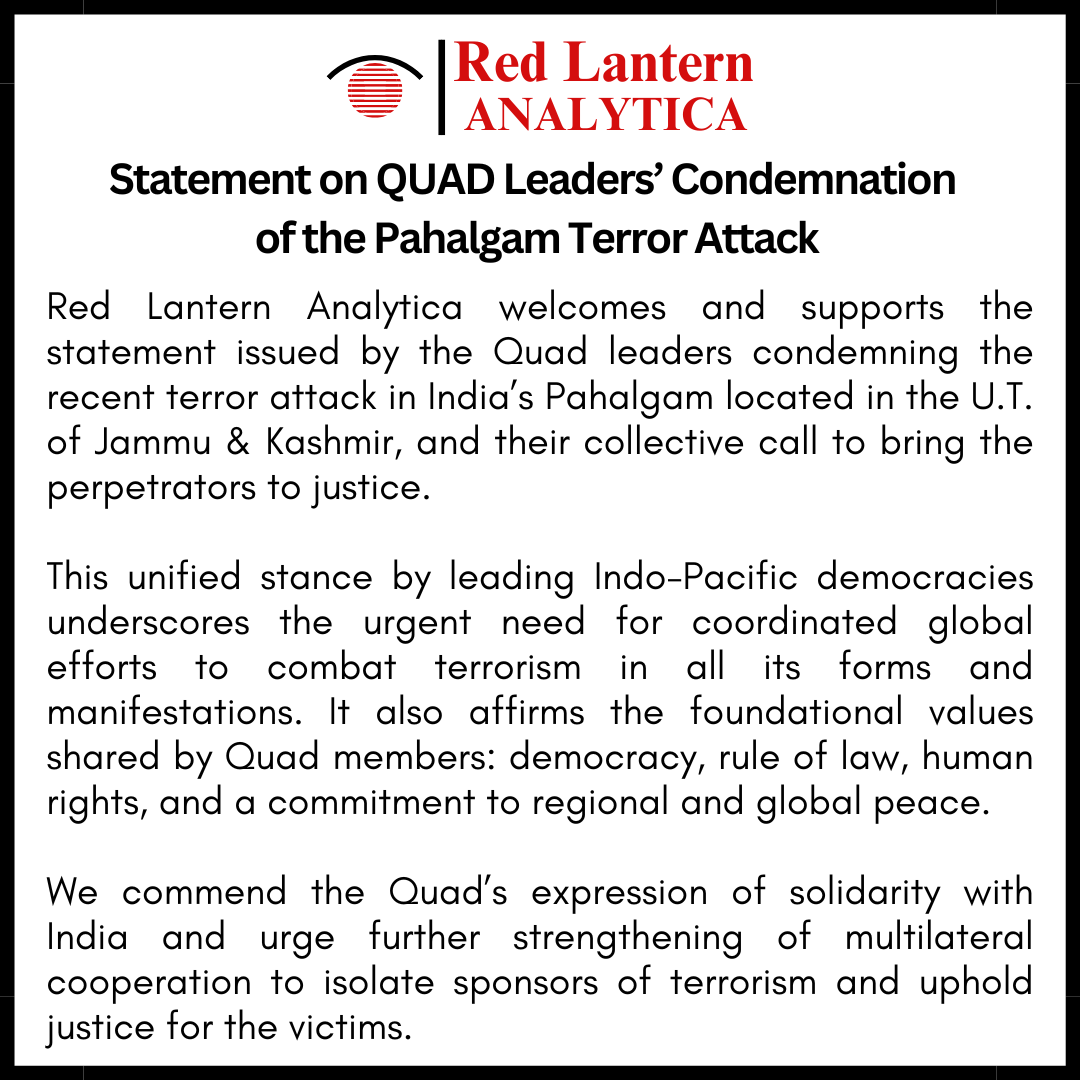 Statement of Support for Quad’s Condemnation of the Pahalgam Terror Attack